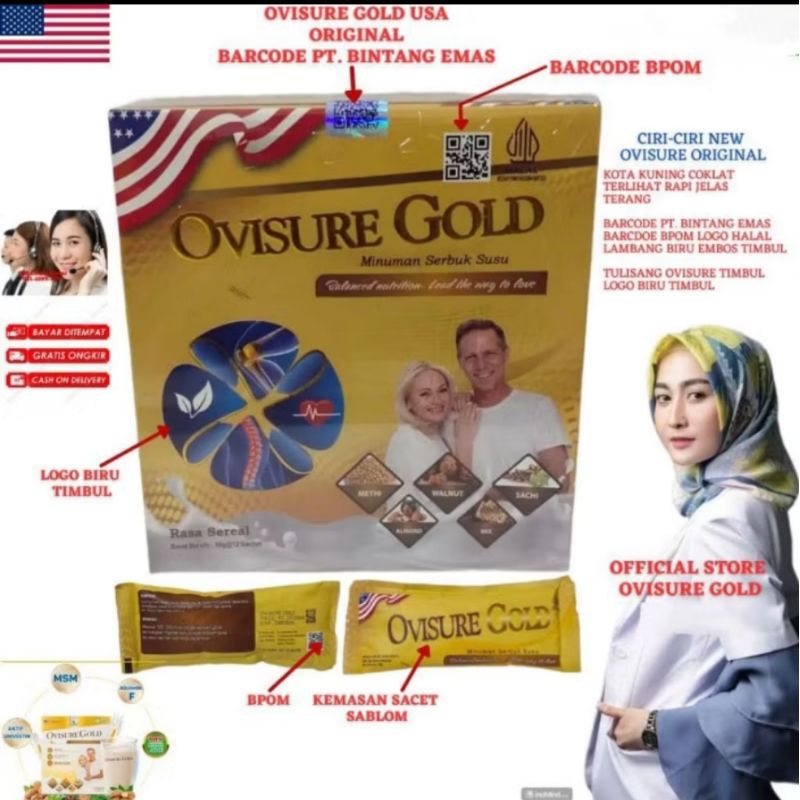 

OVISURE GOLD Susu Vitamin Tulang Dan Sendi Ovisure Gold Asli Original