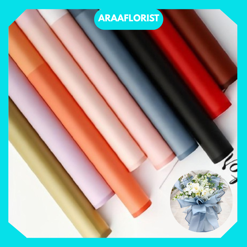

KB076 20 LEMBAR Flower Wrapping Paper Dua Warna Bi Color Cellophane Kertas Buket Dua Warna Florist