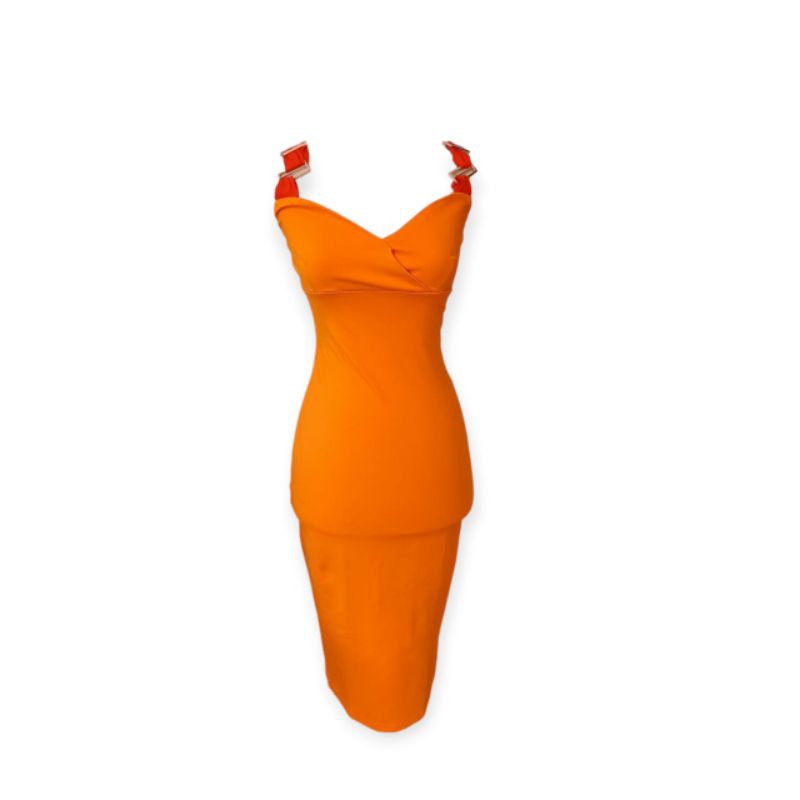 Ted Baker Orange Midi Dress
