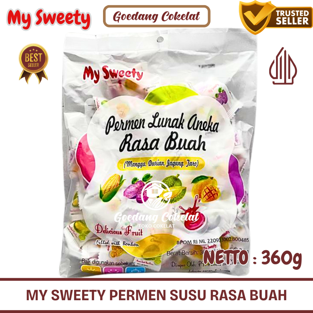 

My Sweety Permen Susu Lunak Aneka Rasa Buah 100PCS / 360g