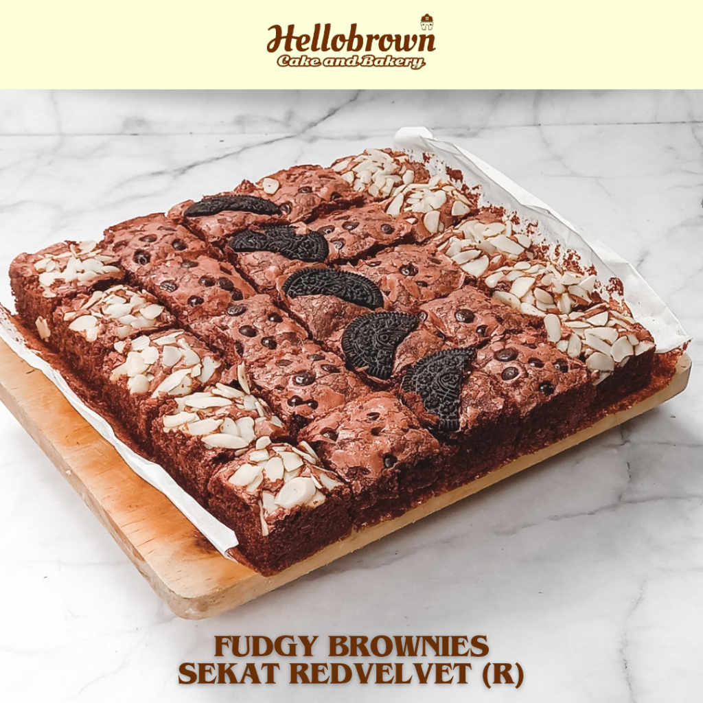 

Hellobrown Fudgy Brownies Sekat Redvelvet (R) | Kue