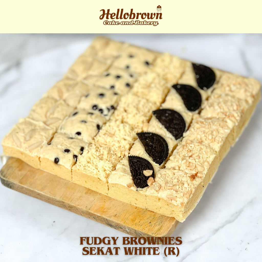 

Hellobrown Fudgy Brownies Sekat Coklat Putih (R) | Kue