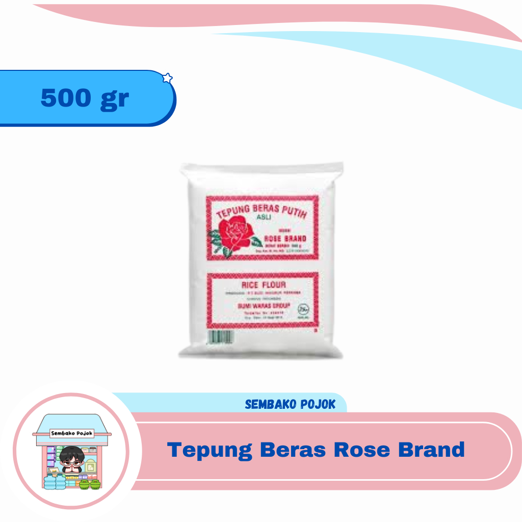 

Tepung Beras Putih Asli Rose Brand Rice Flour 500 gr