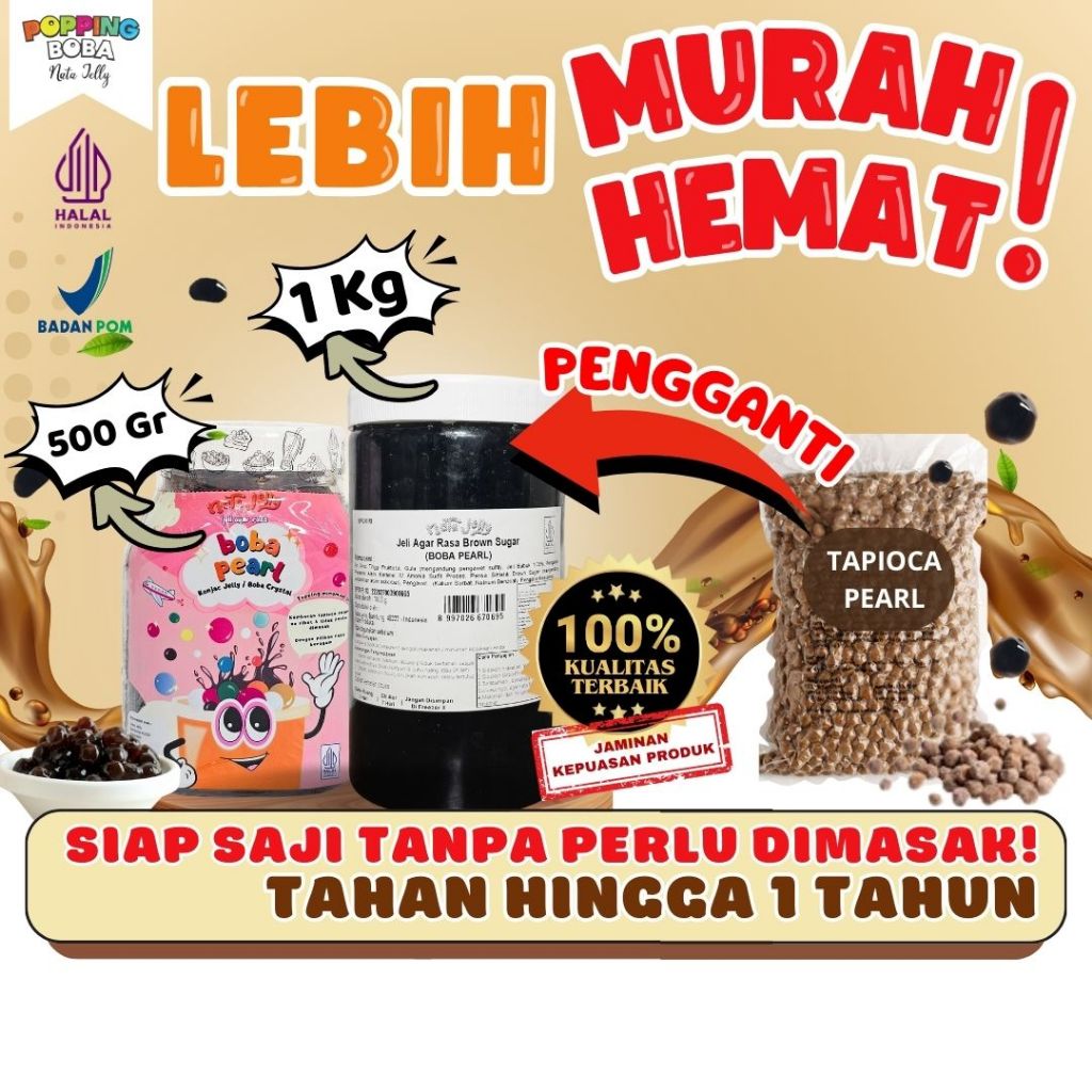 

Boba Bubble Tapiocapearl Cendol Selasih - 3Q Konjac Jelly Krystal Jelly Boba Pearl Siap Saji 1 Kg Untuk Topping Minuman & Semua Bubuk Minuman & Selasih - Popping Boba Nata Jelly