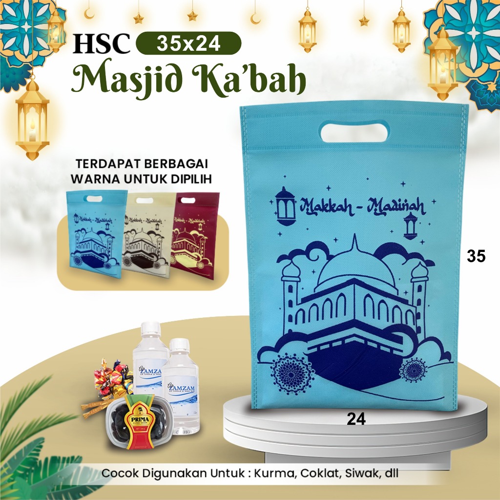 

Tas Oleh-oleh Hajian & Umroh Spunbond| Goodie Bag Haji Dan Umroh |Tas Spunbond | Tas Souvenir Haji Dan Umroh Uk 35x24