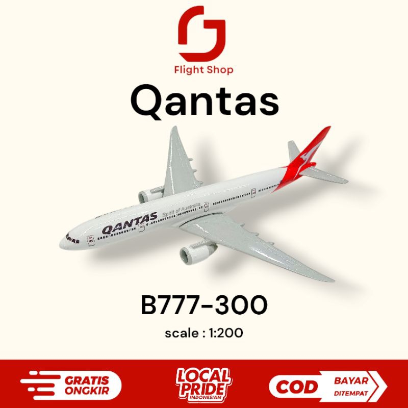 Miniatur Replika Diecast Pesawat Qantas