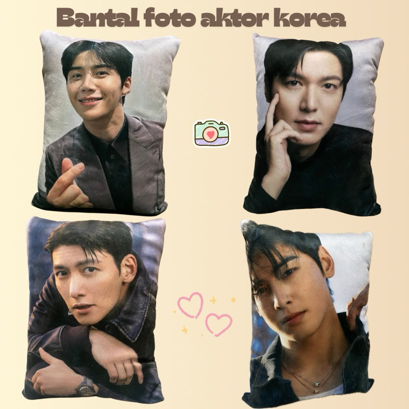 Bantal Artis Aktor Korea - Lee Min Hoo - Cha Eun Wo - Ji Chang Wook - Kim Seon Ho