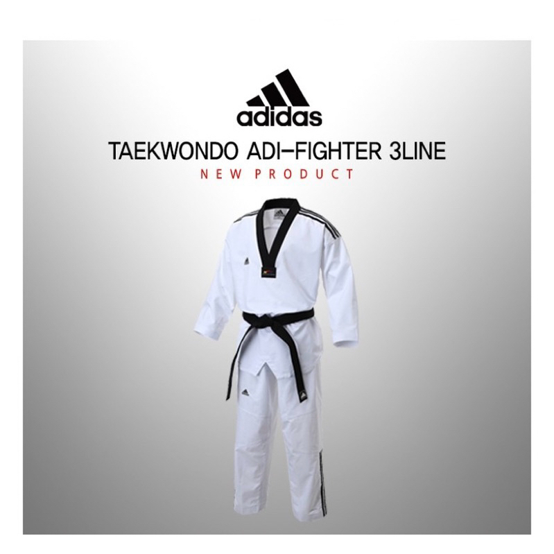 ADIDAS Adi-Fighter (3LINE) Dobok Taekwondo
