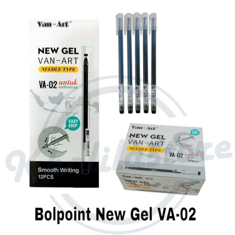 

Pulpen Gel New Gel Van Art VA-02 isi 12 pcs