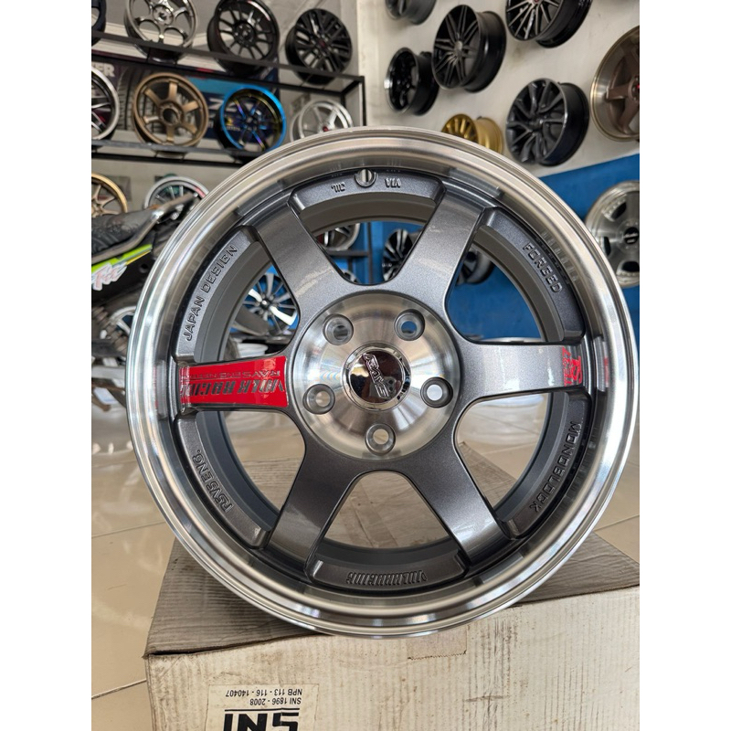velg te37 ring 16 pcd 5x114 cocok rush terios inova dll
