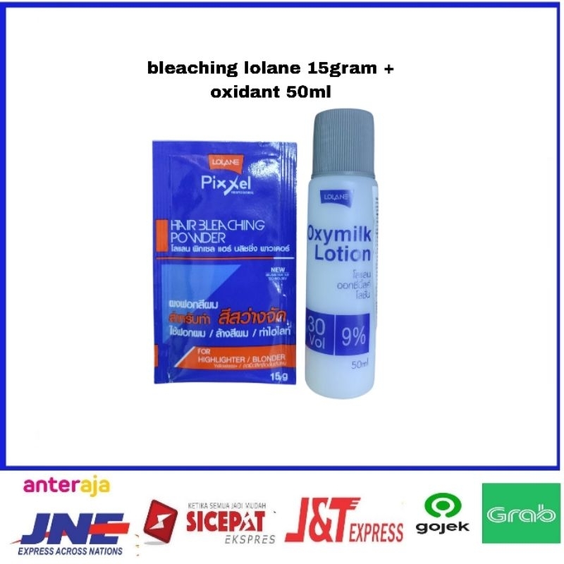 bleaching rambut lolane pixxel 15 gram + oxidant lolane 50ml