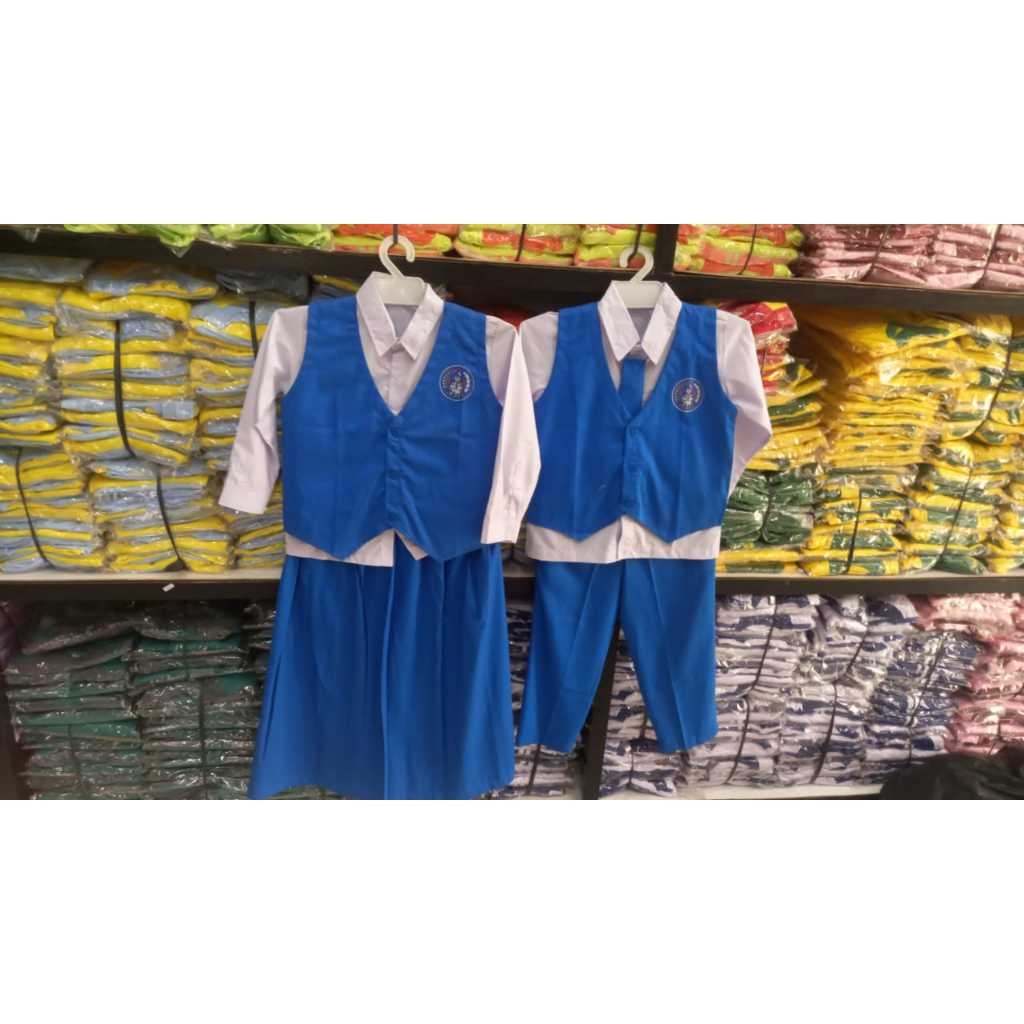 baju setelan seragam nasional tk ( tangan panjang )