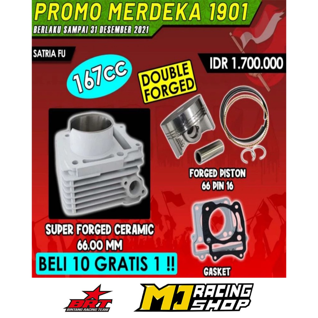 BLOK PISTON BRT SATRIA F FU 150 KARBU OLD LAMA NEW BARU AHO 66mm CERAMIC FORGED BLOCK FORGED PISTON