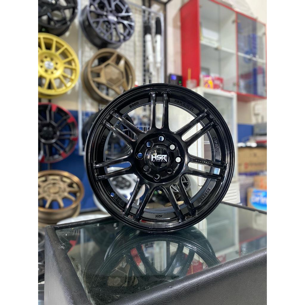 Hsr Boon R15 Pcd 4X100/114,3 Double Pcd Glossy Black Velg Mobil