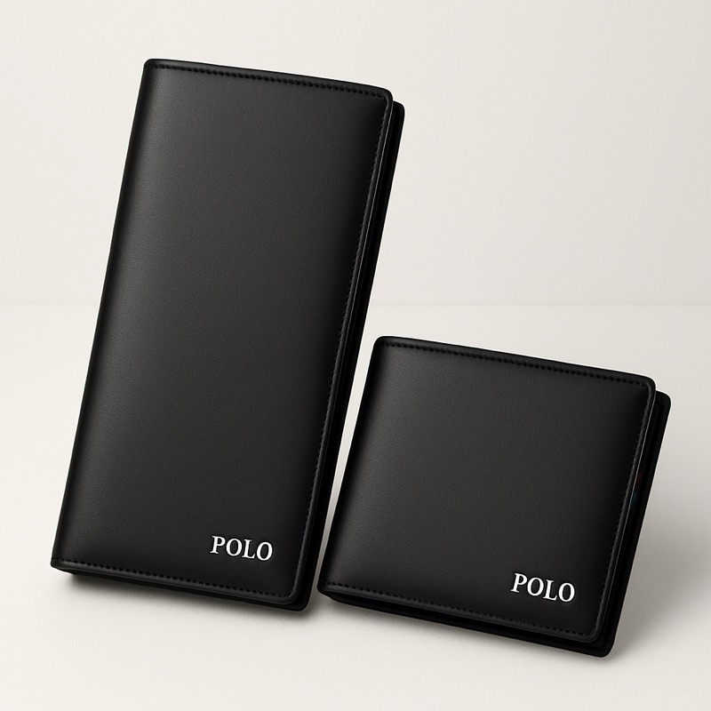 DOMPET MURAH Dompet Panjang + Pendek kulit sintetis polo