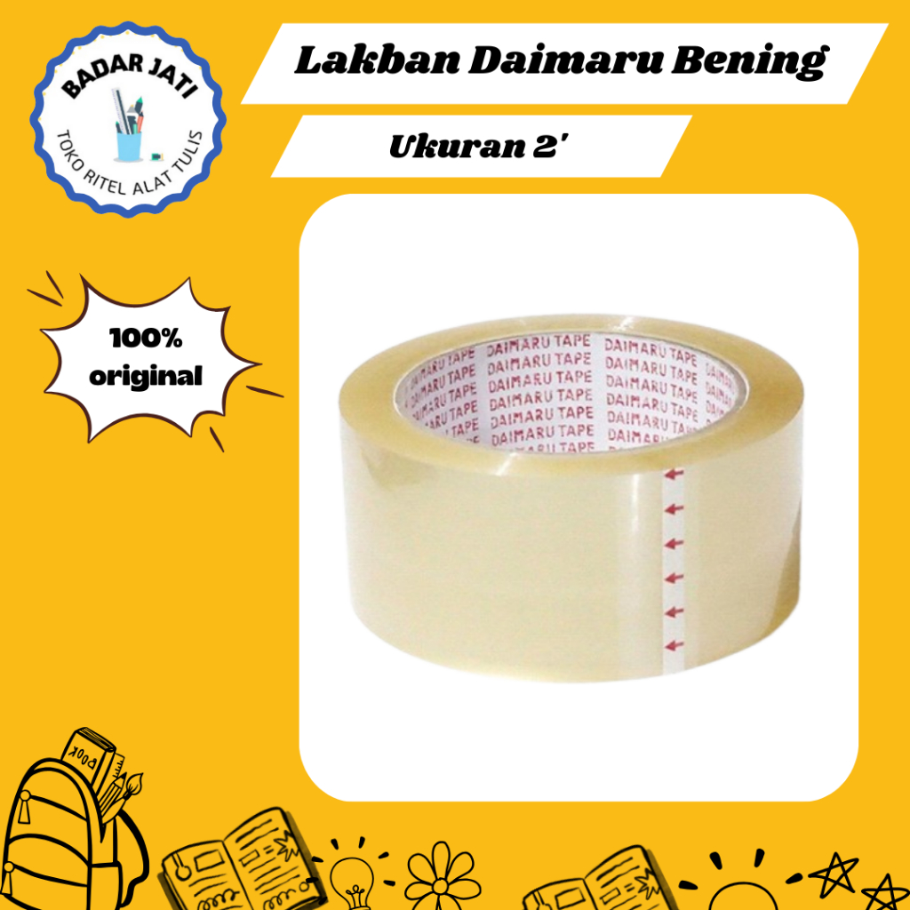 

Lakban Daimaru 48mm x 90 Yard (2inc) – Bening | Kuat & Lengket