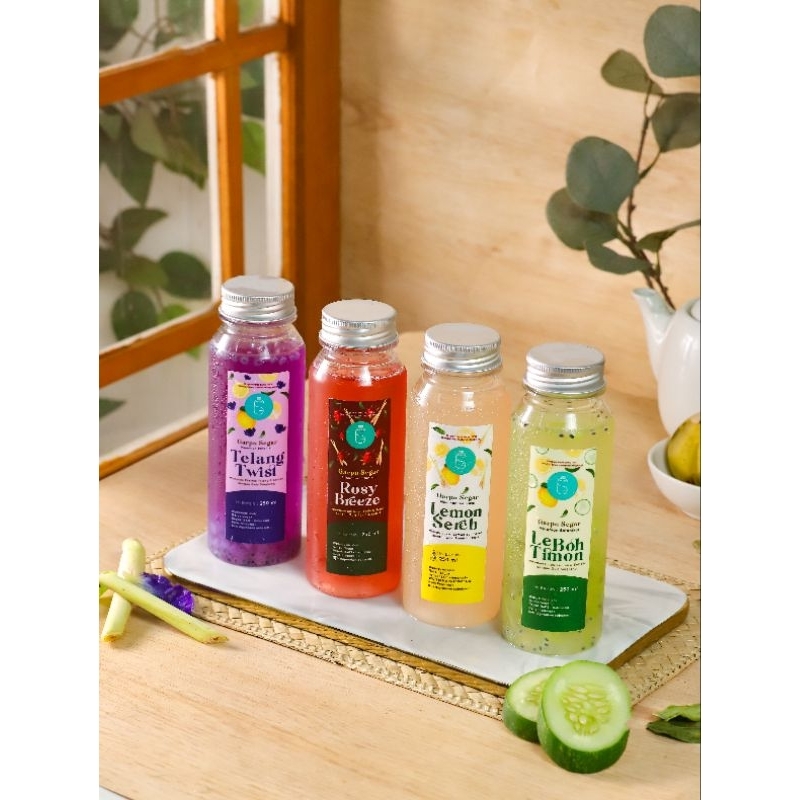 

Paket Reseller Minuman Sari Lemon 30 Botol Lemon sereh Telang Rosela Timun Aceh Garpu Segar