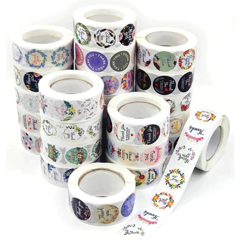 

Sticker Thank You 500 Pcs Roll - Colorful Label Set