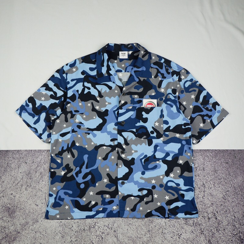 Gu X 1MW Soph Camo Open Collar Shirt