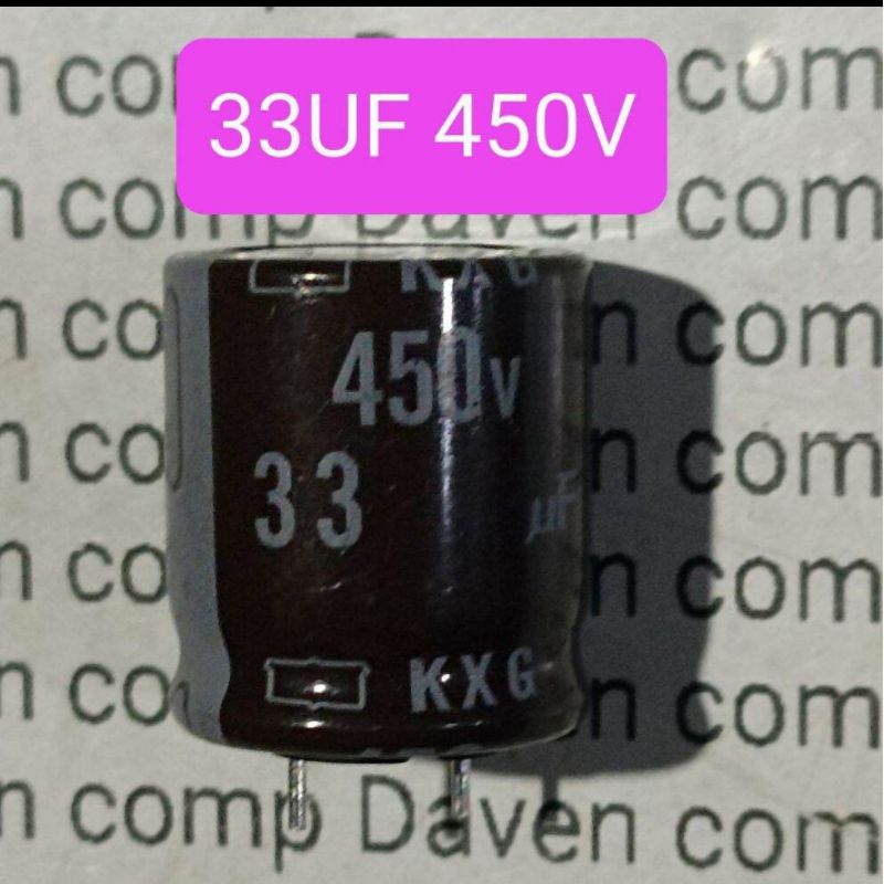 5BUAH ELCO 33UF 450V 33 UF 450 VOLT 33UF 450 VOLT ELKO