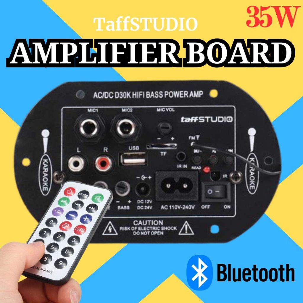 COD TaffSTUDIO Papan Audio Amplifier Board Bluetooth Super Bass Subwoofer DIY 35W D30K