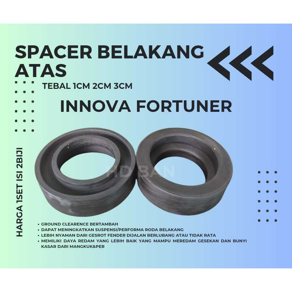 Karet Tatakan Per Keong Belakang Atas Innova Fortuner 1 Set / 2 Pcs