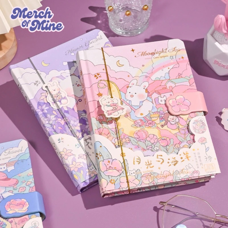 

Merch Of Mine Notebook Diary Cute Rabbit Series Korean Style | Buku Catatan Harian Hard Cover