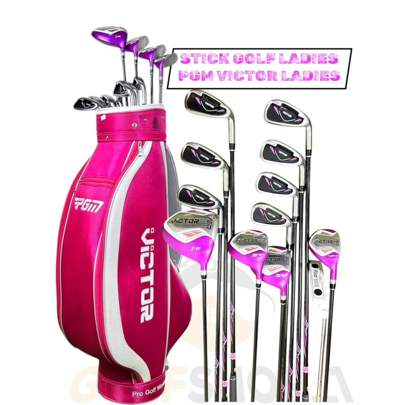 Stick Golf Ladies PGM Victor Second Original Shaft Graphite Flek Ladies Fullset Bag Golf