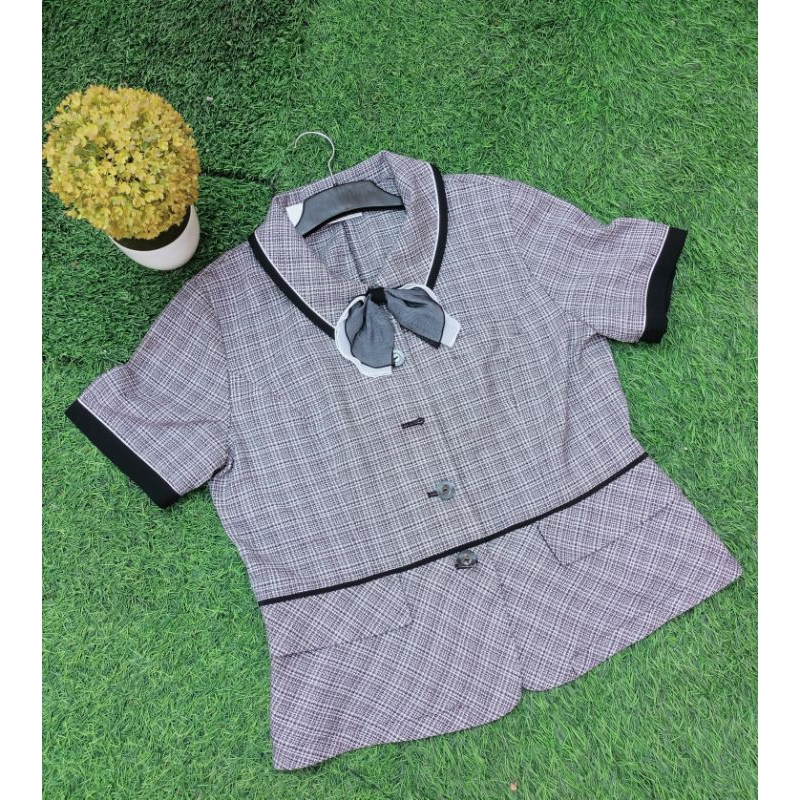 Crop Top Button Wolfis Premium / Atasan Blouse Wanita Wolfis Premium Crop / Crop Top Wanita / Atasan