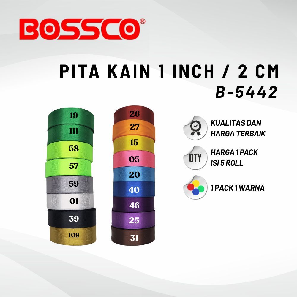 

1 Slop (5 Pcs) Pita Satin 1 INCH / 2 CM