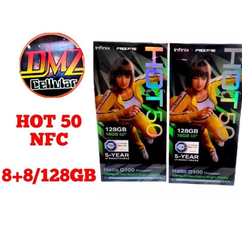 Infinix Hot 50 4G 8/128 GB Ram 8Gb Internal 128Gb Garansi Resmi