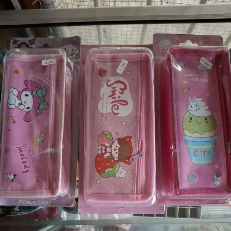 

kotak pensil karakter lucu 2 resleting