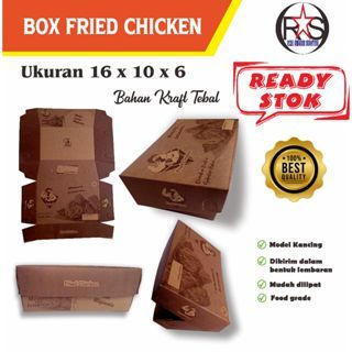 

Dus Box Fried Chicken + Nasi ) (Rp500/pcs)Kraft 350 gsm