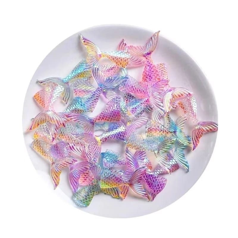 {IP} Pajangan Ekor Putri Duyung Mini / Dekorasi DIY Ekor Duyung Mini / Hiasan Cake Ekor Duyung / Top