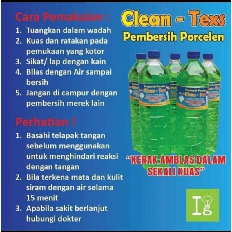 clean texs Penbersih porselen 1,5L