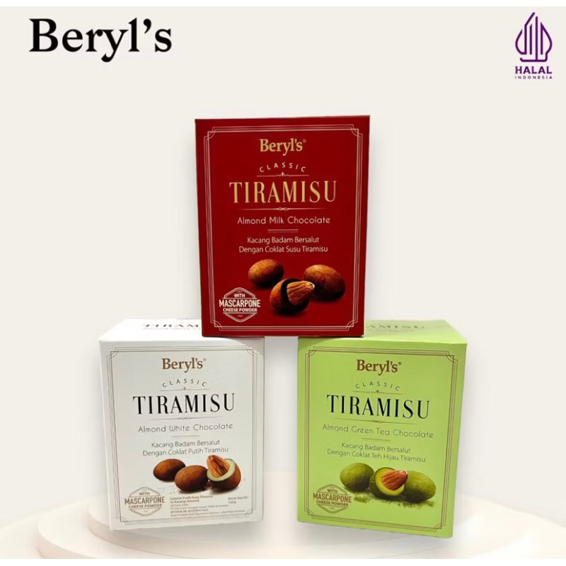 

READY STOCK Cokelat Beryl's Tiramisu Almond 100g Malaysia 100% HALAL -+ 18biji