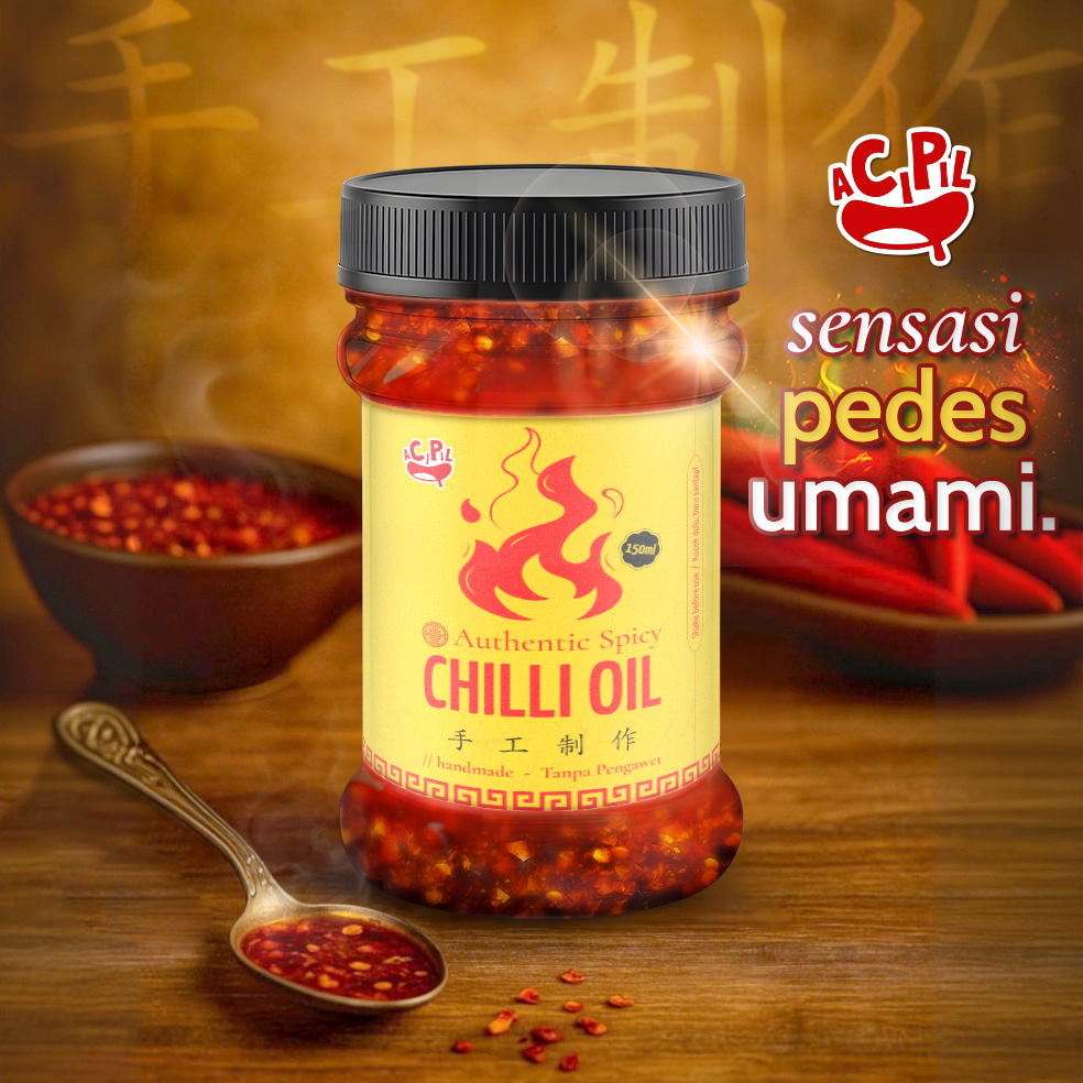 

Chilli Oil Handmade Pedas! - China x Japan Taste by Acipil / Chili Oil 150ml / Minyak Cabai