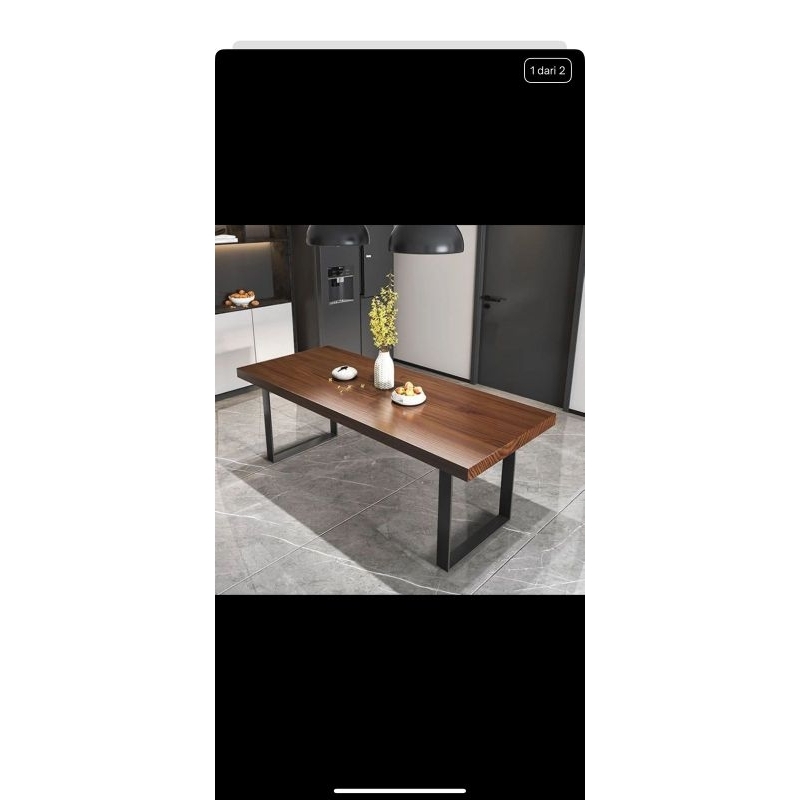 meja makan kayu mahoni