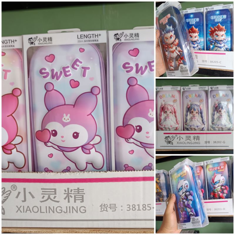 

foto asli KOTAK PENSIL 3 Dimensi Import