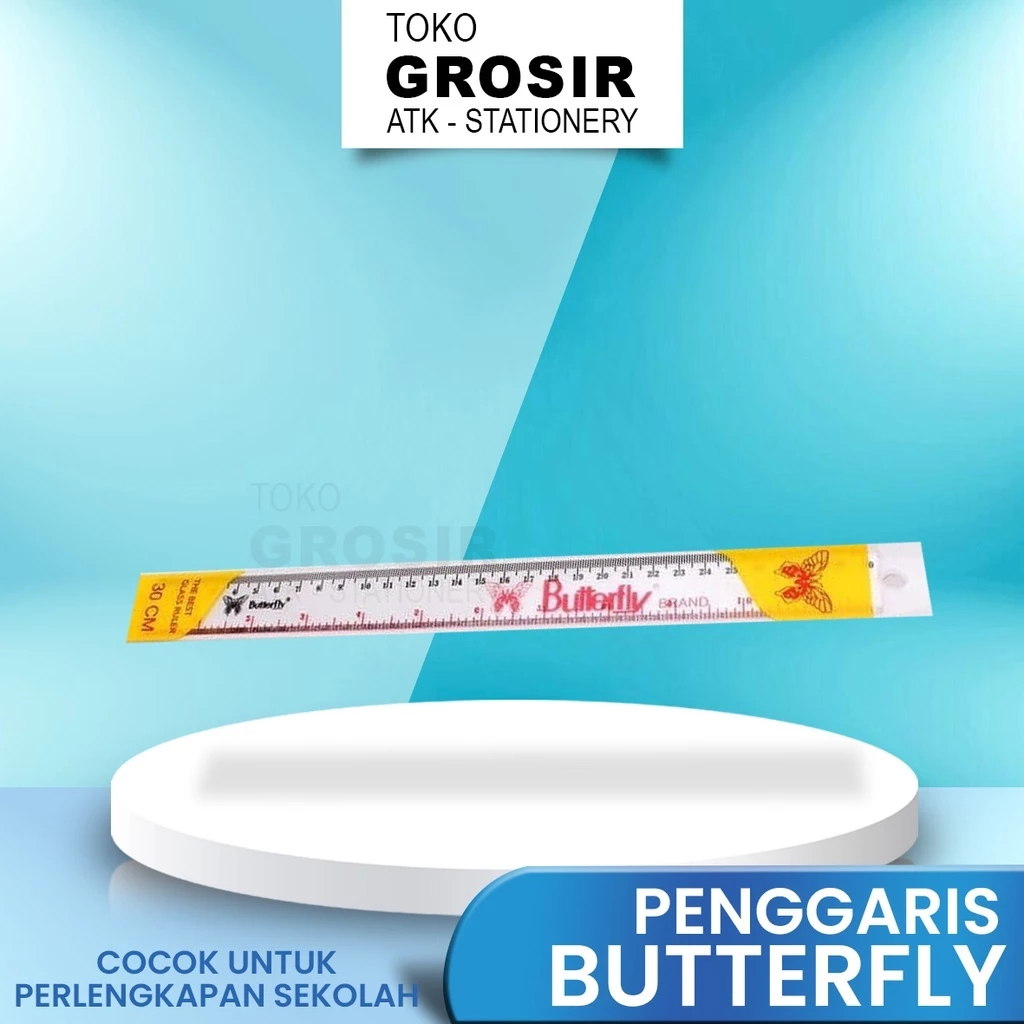 

(LIVE) Penggaris Butterfly-30 cm / Penggaris Butterfly 20 CM / terlaris/ termurah
