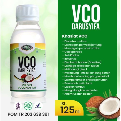 

MINYAK KELAPA VCO Darusyifa(VIRGIN COCONUT OIL)125ML
