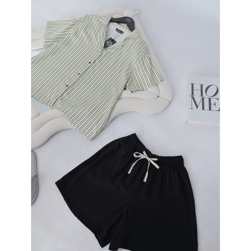 MALA SET by Sofea Wear| Baju Tidur Wanita Setelan Celana Pendek Bahan Premium Terbaru Kekinian Jumbo