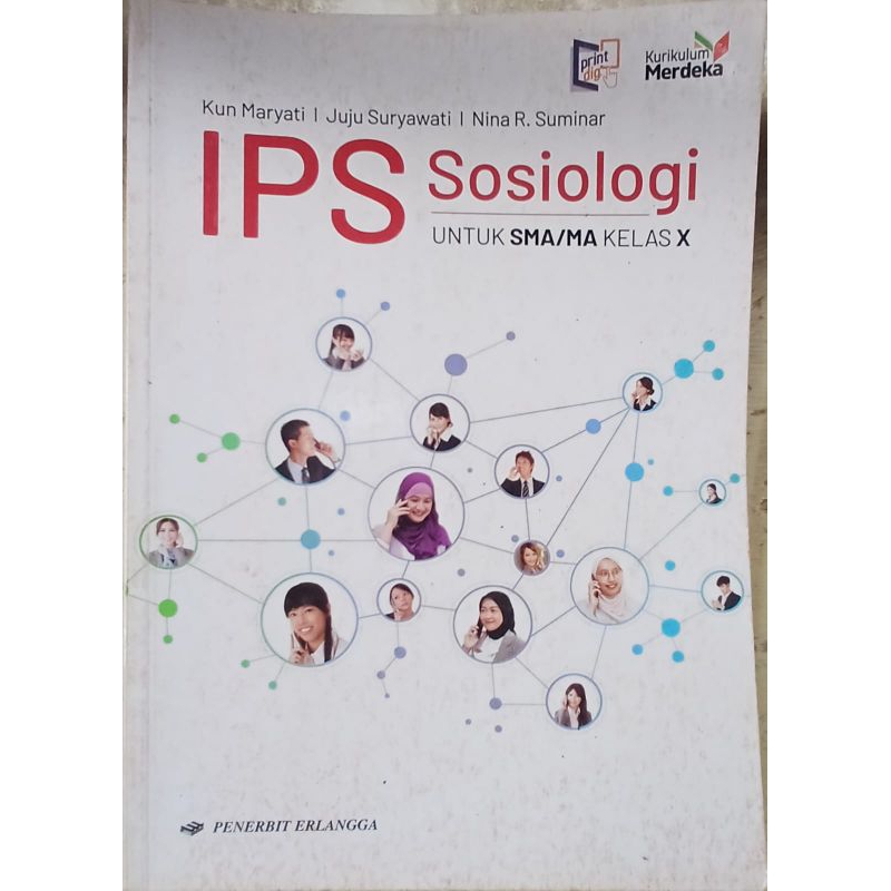 Original buku ips sosiologi kelas 10 / 1 sma kumer [ buku bekas ]