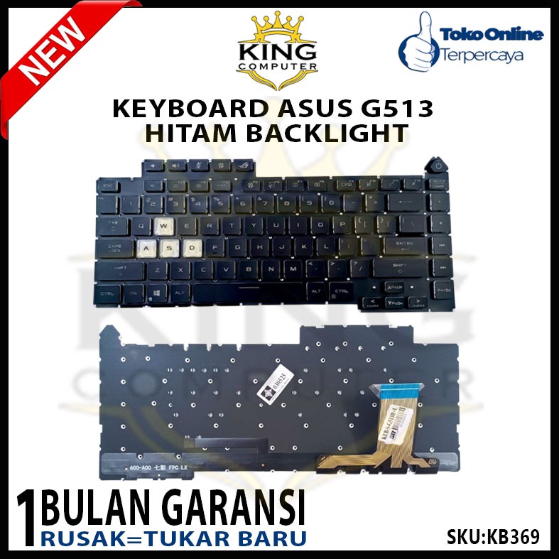 KEYBOARD ASUS ROG STRIX G513 G513Q G513QM G513QY HITAM BACKLIGHT