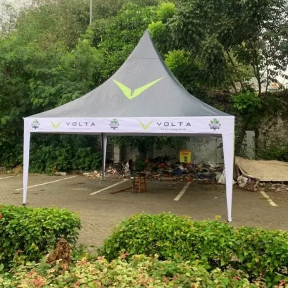 Tenda Kerucut 4x4 Atap nya saja bisa polos dan branding, bahan 410 gsm