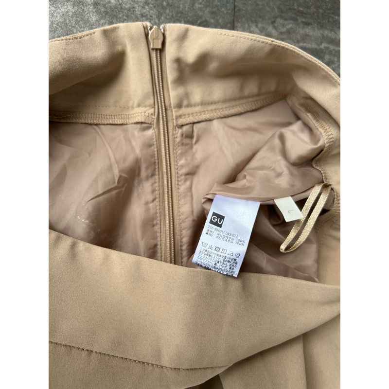 [ GU S8 ] ROK TIPE A - FLARE GU SKIRT MIDI- MAXI BROWN