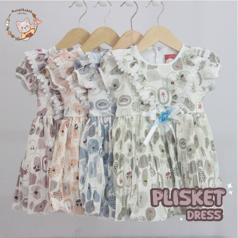 Dress Baju Anak dan Bayi Perempuan Plisket