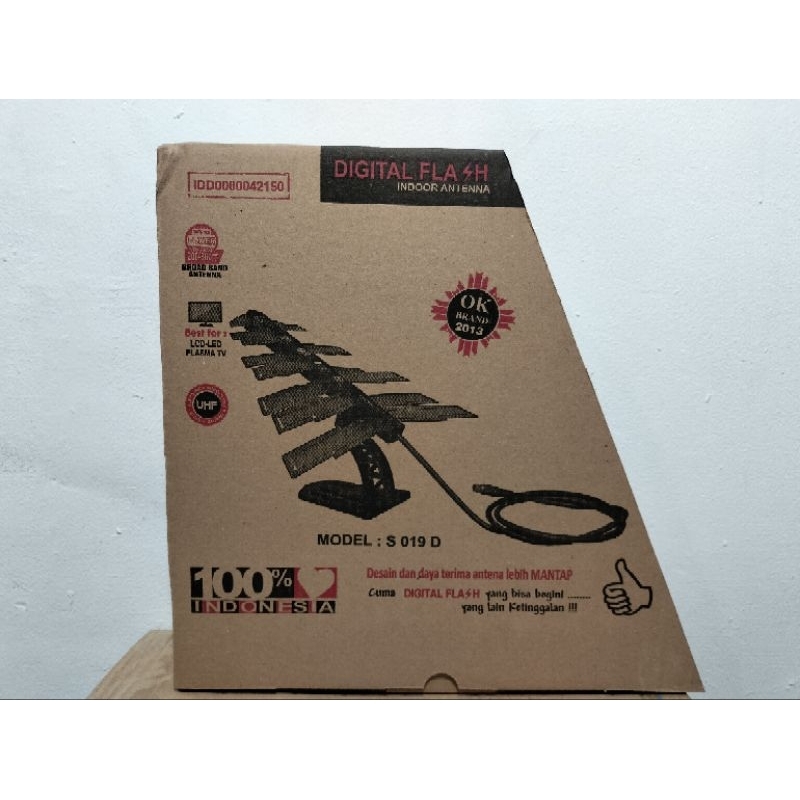 Antena TV FLASH S 019 D Digital Indoor/ Dalam LED LCD Type NEW