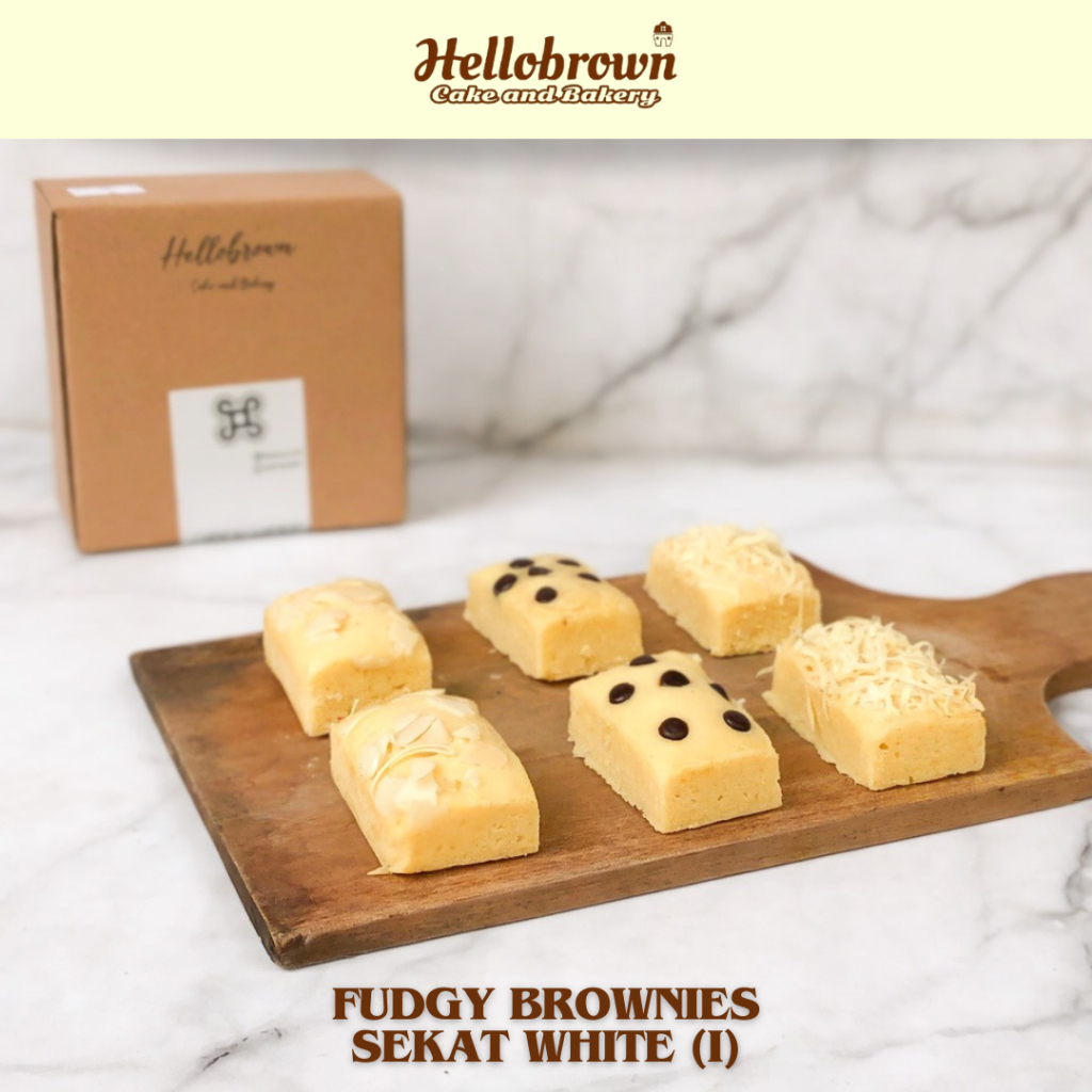 

Hellobrown Fudgy Brownies Sekat Coklat Putih (I) | Kue