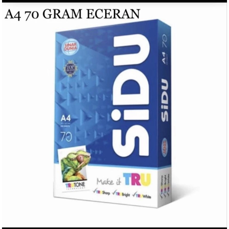 

Kertas HVS A4 Sidu Eceran Isi 50 Lembar